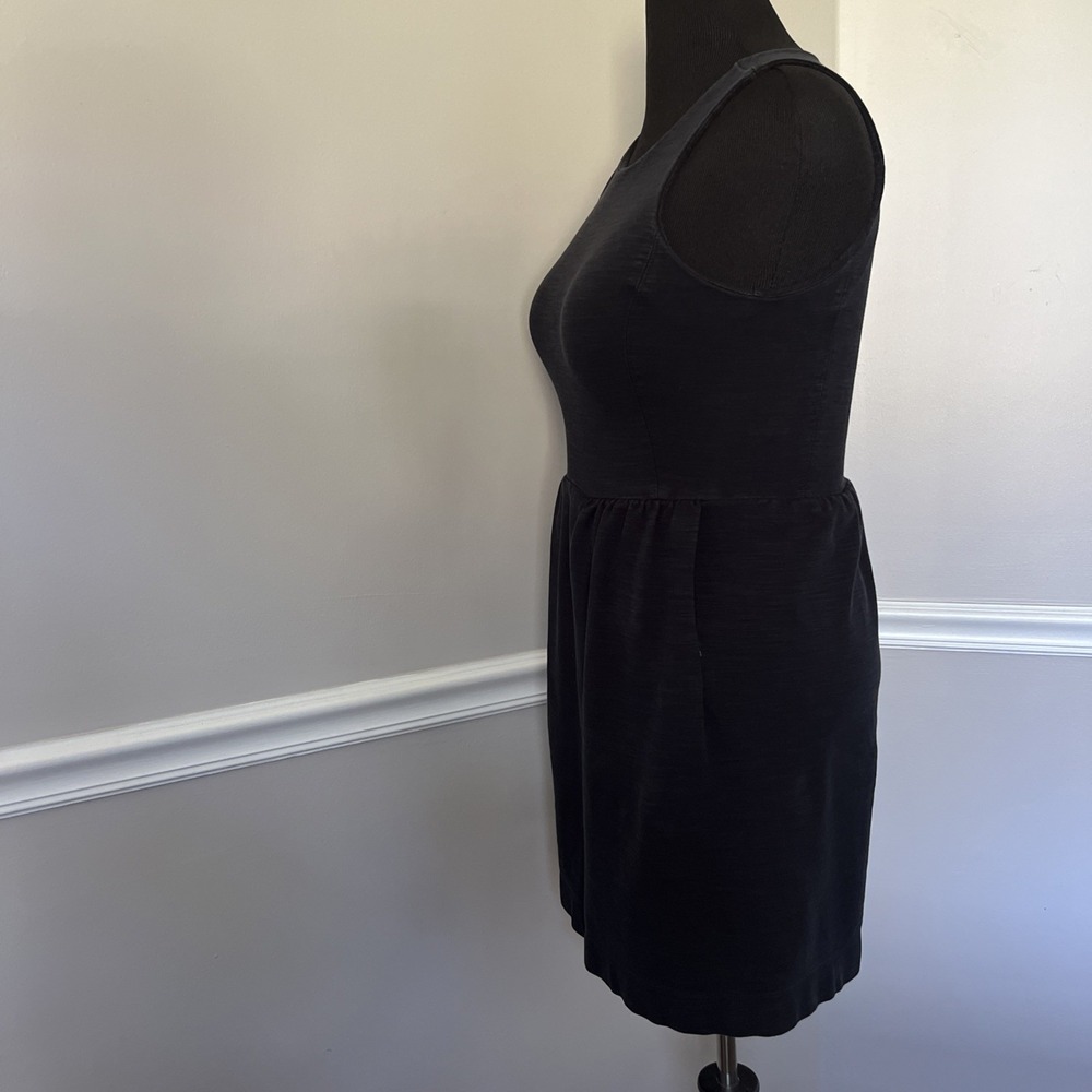 Madewell Size S Black‎ Spacedye Cotton Blend Sleeveless Midi Dress Whimsigoth - Picture 4 of 12